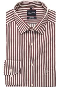 OLYMP Luxor Comfort Fit Hemd bordeaux, Gestreift