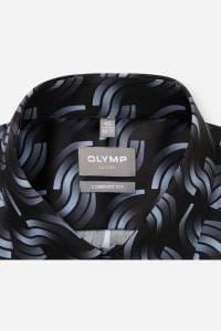 OLYMP Luxor Comfort Fit Hemd schwarz, Bedruckt
