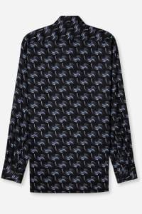 OLYMP Luxor Comfort Fit Hemd schwarz, Bedruckt
