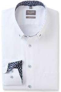 OLYMP Luxor Comfort Fit Hemd weiss, Einfarbig
