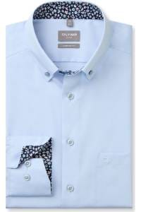 OLYMP Luxor Comfort Fit Hemd hellblau, Einfarbig
