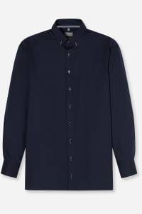 OLYMP Luxor Comfort Fit Hemd marine, Strukturiert