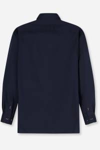 OLYMP Luxor Comfort Fit Hemd marine, Strukturiert