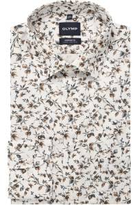 OLYMP Luxor Comfort Fit Hemd weiss, Bedruckt