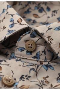 OLYMP Luxor Comfort Fit Hemd natur, Bedruckt