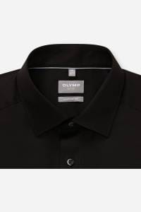 OLYMP Luxor Comfort Fit Hemd schwarz, Jacquardmuster