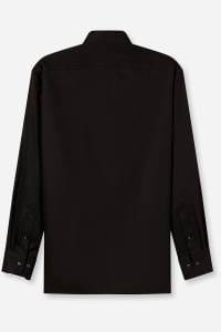 OLYMP Luxor Comfort Fit Hemd schwarz, Jacquardmuster