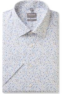 OLYMP Luxor Comfort Fit Hemd weiss, Bedruckt