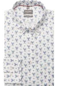 OLYMP Luxor Comfort Fit Hemd weiss, Bedruckt
