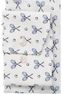 OLYMP Luxor Comfort Fit Hemd weiss, Bedruckt