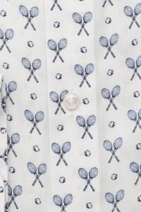 OLYMP Luxor Comfort Fit Hemd weiss, Bedruckt