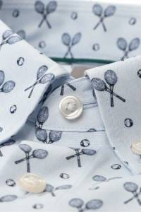 OLYMP Luxor Comfort Fit Hemd bleu, Bedruckt