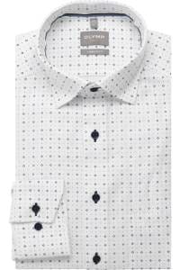 OLYMP Luxor Comfort Fit Hemd weiss, Bedruckt
