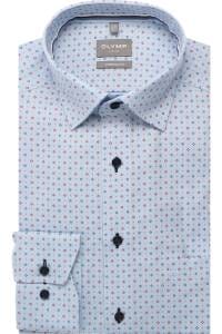 OLYMP Luxor Comfort Fit Hemd bleu, Bedruckt
