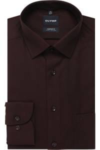 OLYMP Luxor Comfort Fit Hemd bordeaux, Einfarbig