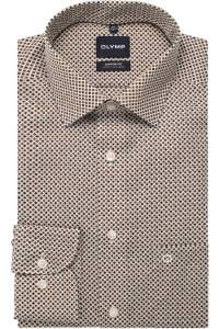 OLYMP Luxor Comfort Fit Hemd nougat, Bedruckt