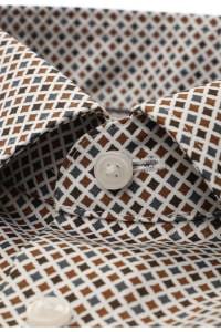 OLYMP Luxor Comfort Fit Hemd nougat, Bedruckt
