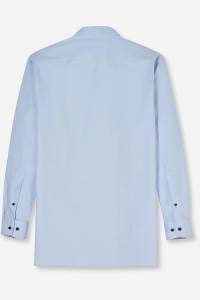 OLYMP Luxor Performance Climate Control Comfort Fit Hemd bleu, Einfarbig