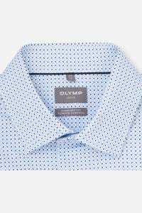 OLYMP Luxor Performance Climate Control Comfort Fit Hemd blau, Bedruckt