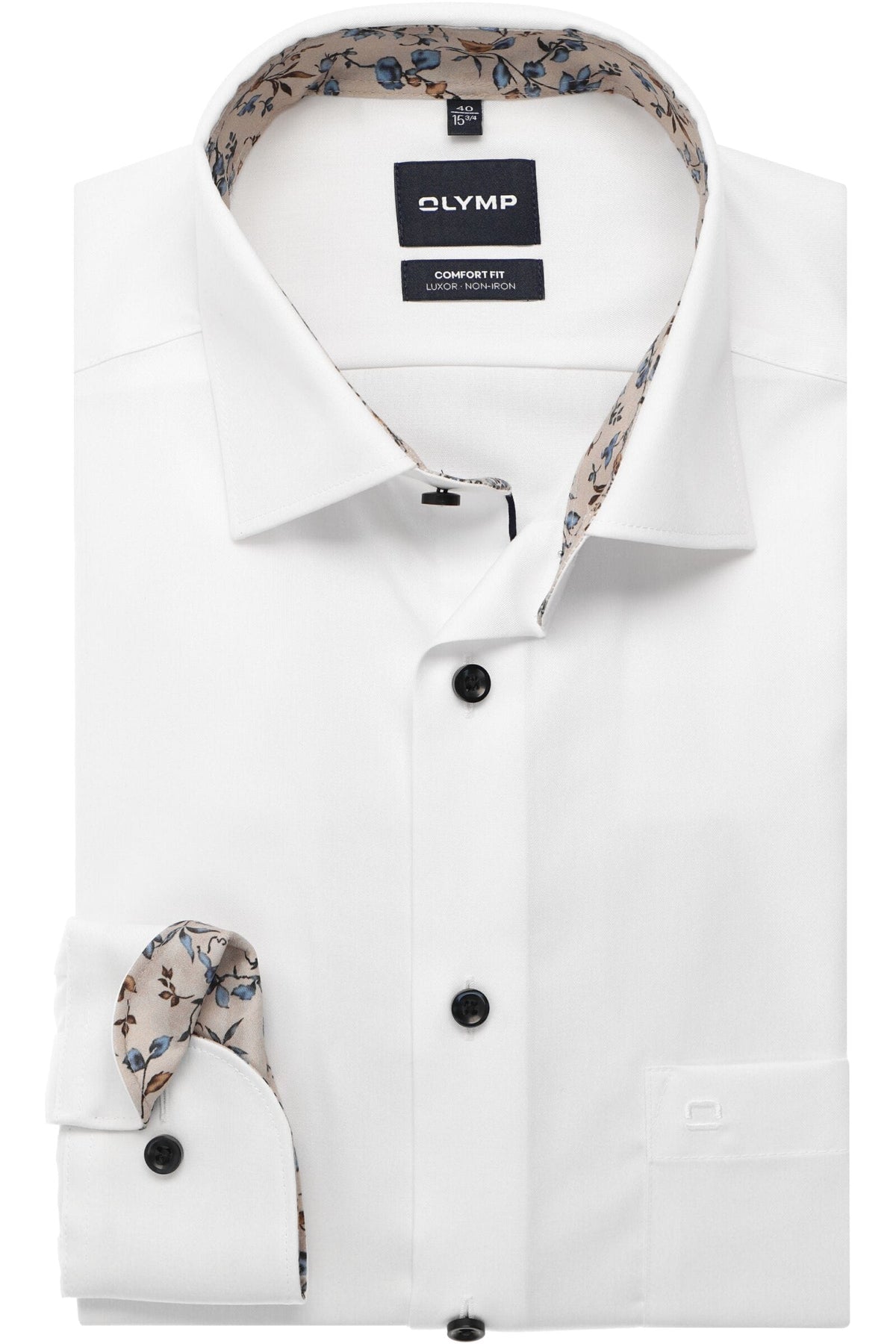 OLYMP Luxor Comfort Fit Hemd weiss, Einfarbig