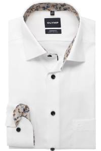 OLYMP Luxor Comfort Fit Hemd weiss, Einfarbig