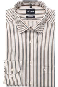OLYMP Luxor Comfort Fit Hemd nougat, Gestreift