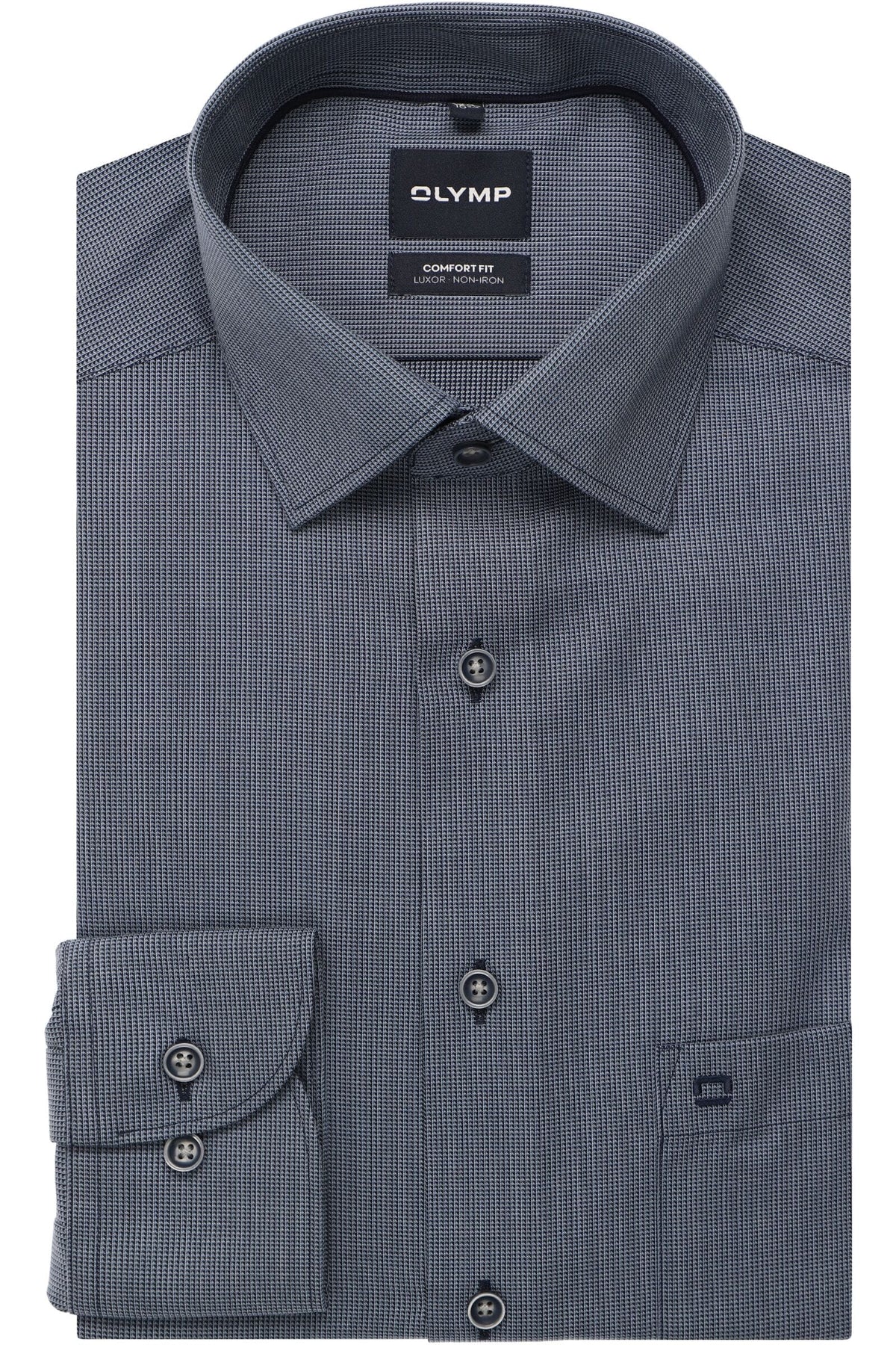 OLYMP Luxor Comfort Fit Hemd marine, Faux-uni