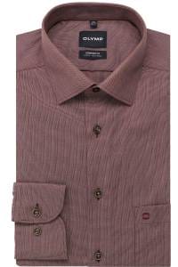 OLYMP Luxor Comfort Fit Hemd bordeaux, Faux-uni