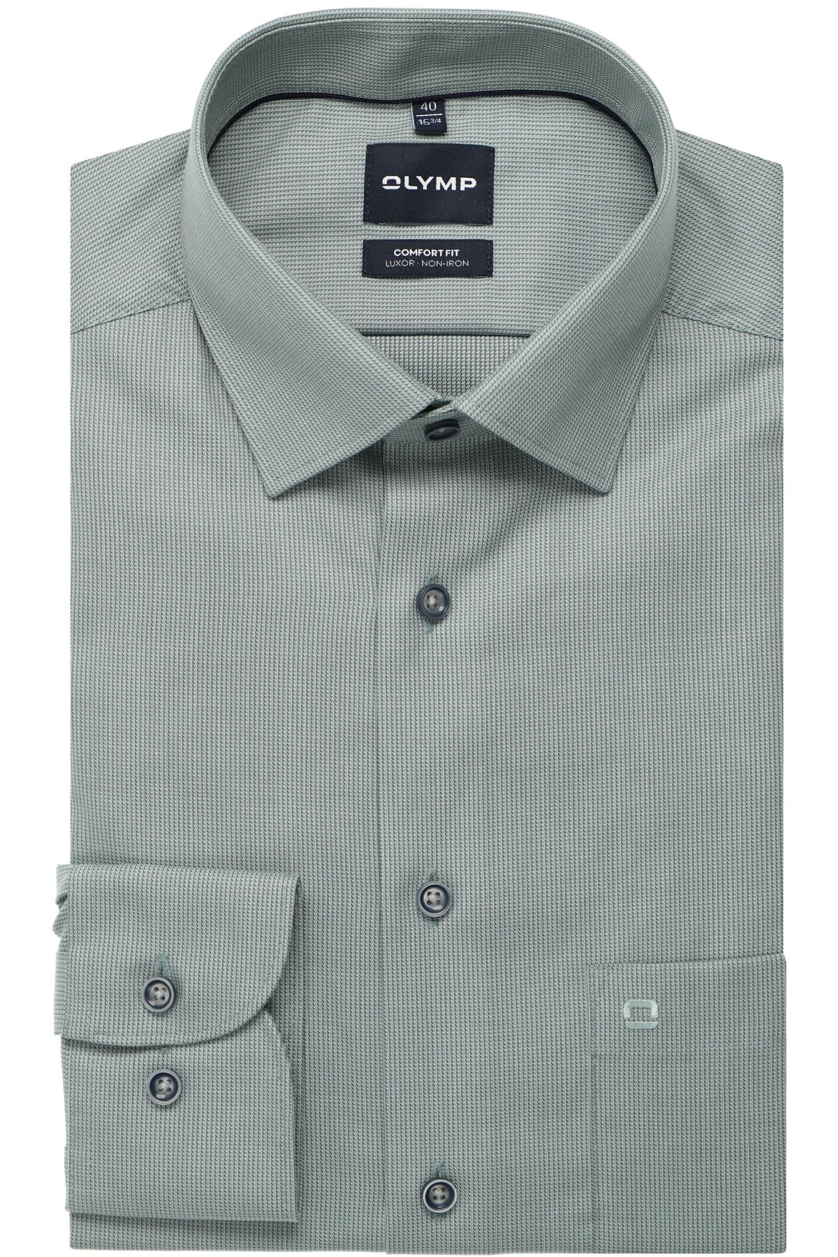 OLYMP Luxor Comfort Fit Hemd grün, Faux-uni