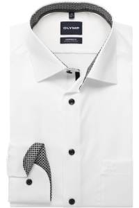 OLYMP Luxor Comfort Fit Hemd weiss, Einfarbig