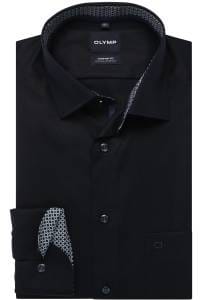 OLYMP Luxor Comfort Fit Hemd marine, Einfarbig