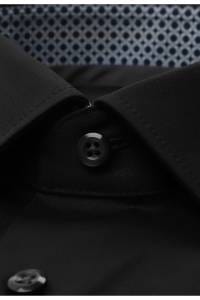 OLYMP Luxor Comfort Fit Hemd schwarz, Einfarbig