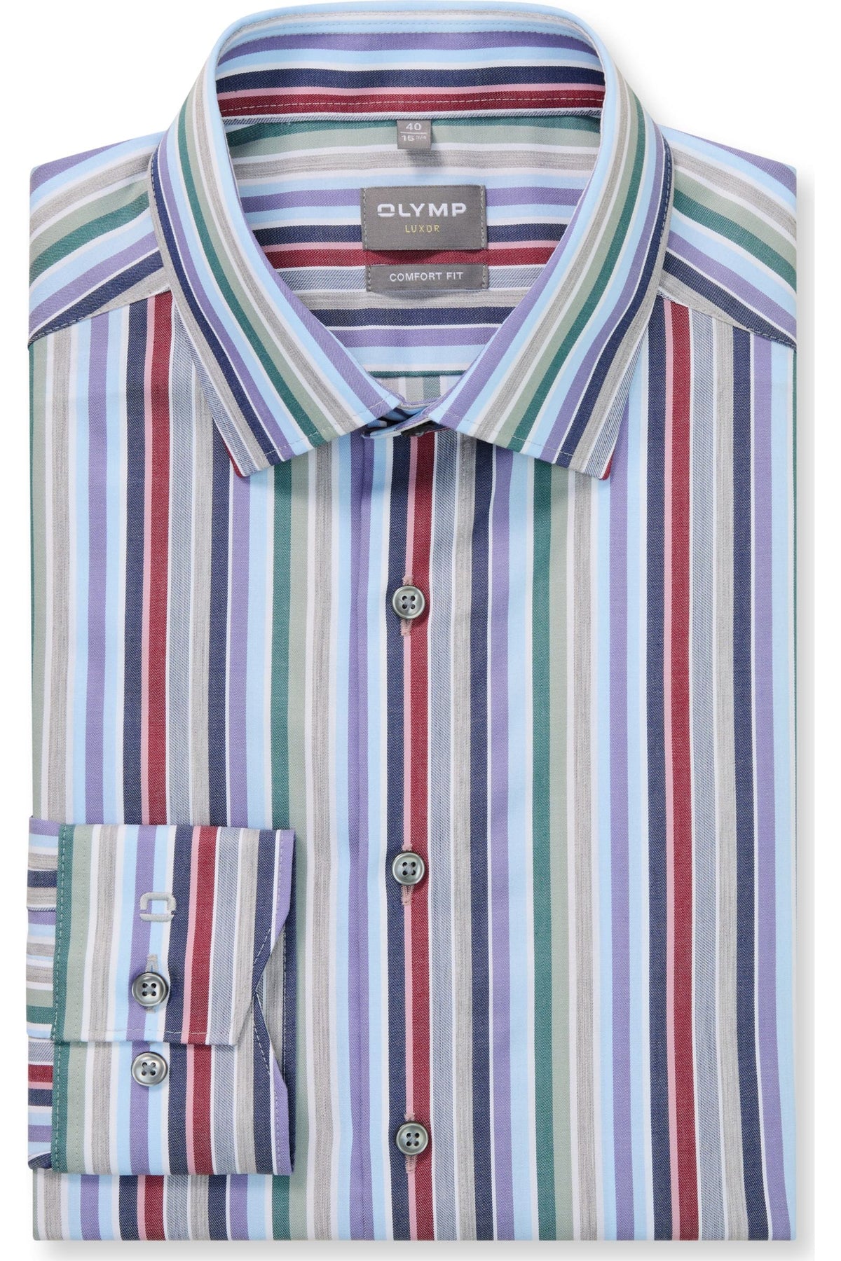 OLYMP Luxor Comfort Fit Hemd blau, Gestreift