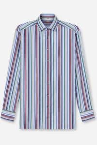 OLYMP Luxor Comfort Fit Hemd blau, Gestreift