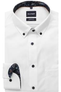 OLYMP Luxor Comfort Fit Hemd weiss, Einfarbig