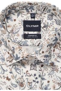 OLYMP Luxor Comfort Fit Hemd weiss, Bedruckt