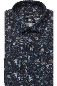 OLYMP Luxor Comfort Fit Hemd marine, Bedruckt