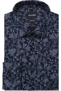 OLYMP Luxor Performance Climate Control Comfort Fit Hemd marine, Blumen