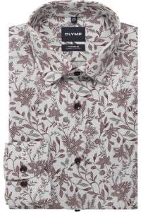 OLYMP Luxor Performance Climate Control Comfort Fit Hemd silbergrau, Blumen