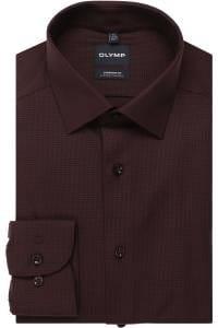 OLYMP Luxor Performance Climate Control Comfort Fit Hemd bordeaux, Faux-uni