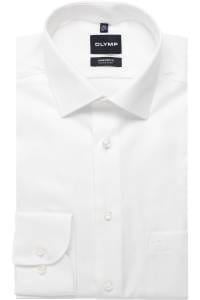 OLYMP Luxor Comfort Fit Cover Shirt Hemd weiss, Einfarbig