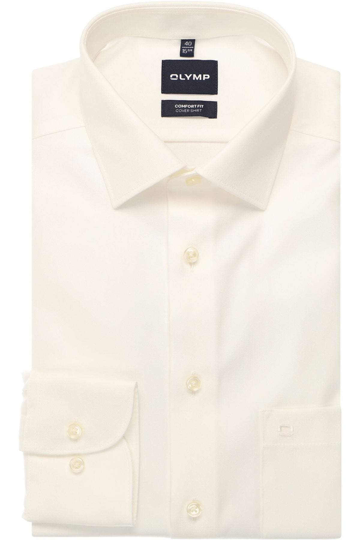 OLYMP Luxor Comfort Fit Cover Shirt Hemd ecru, Einfarbig