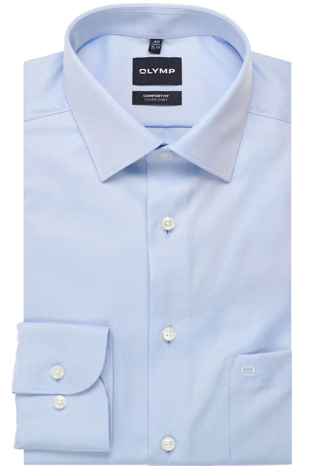 OLYMP Luxor Comfort Fit Cover Shirt Hemd bleu, Einfarbig
