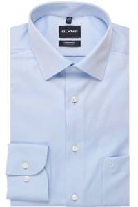 OLYMP Luxor Comfort Fit Cover Shirt Hemd bleu, Einfarbig