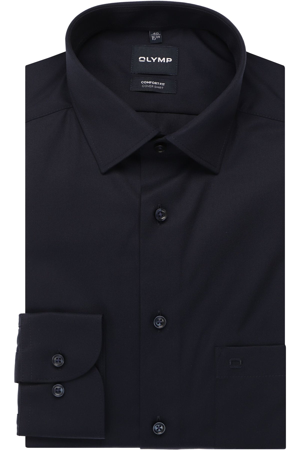 OLYMP Luxor Comfort Fit Cover Shirt Hemd marine, Einfarbig