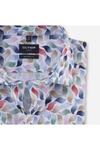 OLYMP Luxor Modern Fit Hemd weiss, Bedruckt