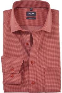 OLYMP Luxor Modern Fit Hemd ziegelrot, Faux-uni