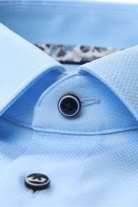 OLYMP Luxor Modern Fit Hemd bleu, Faux-uni