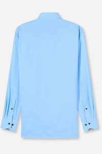 OLYMP Luxor Modern Fit Hemd bleu, Faux-uni