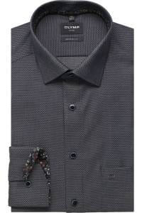 OLYMP Luxor Modern Fit Hemd marine, Faux-uni
